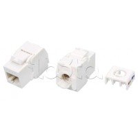 Вставка Keystone Jack RJ-45(8P8C) Hyperline KJ8-8P8C-C6-180-TLS-WH