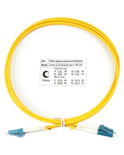 Шнур оптический duplex LC-LC 9/125 sm 2м Cabeus FOP(D)-9-LC-LC-2M в Петропавловске-Камчатском Патч-корды оптические Pintop.ru