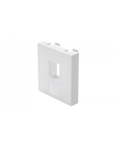 Адаптер 45 × 45 мм для 1 мультимедиа-модуля Keystone без шторки, белый Eurolan (16B-45-11WT) в Петропавловске-Камчатском Модули Keystone Pintop.ru