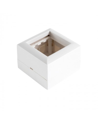 SM45 Коробка для открытой проводки для механизмов 45х45мм. цвет белый (1шт) 1кор.=180шт. Экопласт в Петропавловске-Камчатском Распределительные коробки Pintop.ru