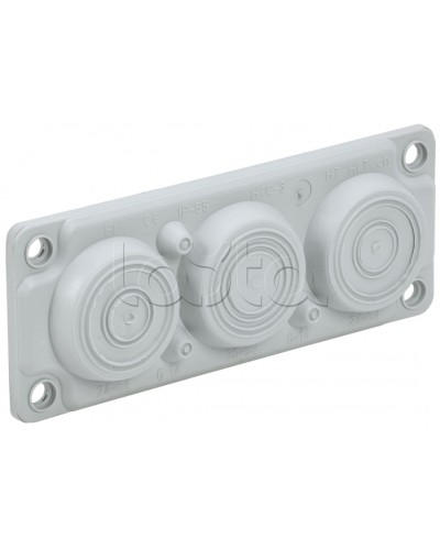 TITAN Ввод кабельный мембр. 6 отв. d=6-59мм IP65 серый IEK (TI-00D-MC-006-65) в Петропавловске-Камчатском Аксессуары для стоек и шкафов Pintop.ru