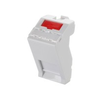 Адаптер 45 × 22,5 мм для 1 модуля Keystone, наклонный, белый Eurolan (16B-45-05WT)