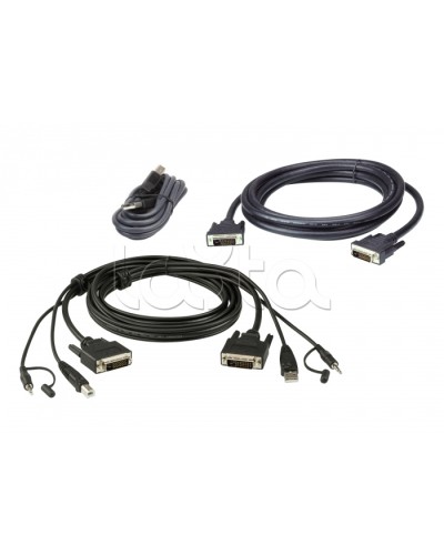 Комплект кабелей USB, DVI-D Dual Link, Dual Display для защищенного KVM-переключателя (1.8м) ATEN 2L-7D02UDX3 в Петропавловске-Камчатском Видеоусилители, Модуляторы, Делители Pintop.ru