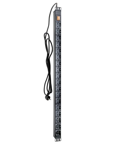 Блок распределения питания базовый вертикальный Eurolan (60A-62-01-18BL) в Петропавловске-Камчатском Блоки розеток Pintop.ru