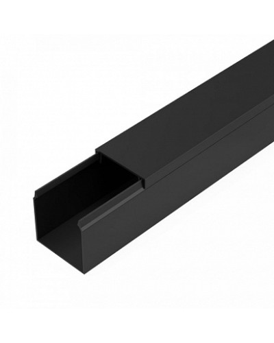 Кабель-канал черный 2-й замок в п/э 25х25 мм (32 м/уп) Промрукав (PR03.0213) в Петропавловске-Камчатском Огнестойкие кабельные линии Pintop.ru