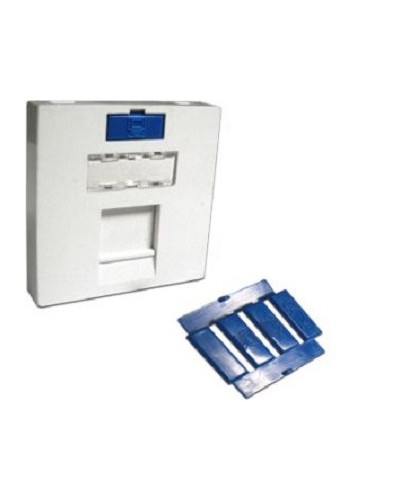 Вставка 45x45 на 1 кейстоун, угловая, со шторкой, маркировкой и иконками, белая LANMASTER LAN-SIP-23A-WH в Петропавловске-Камчатском Аксессуары для кабель-канала Pintop.ru