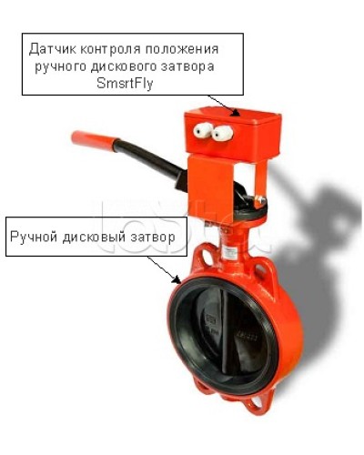 Датчик положения ручного дискового затвора Плазма-Т SmartFly в Петропавловске-Камчатском Устройства контроля положения дисковых затворов Pintop.ru