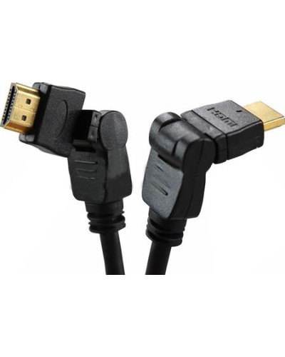 Шнур HDMI - HDMI gold 2 м с фильтрами угловой 360° (10шт/уп) REXANT 17-6204-3 в Петропавловске-Камчатском Патч-корды и пигтейлы Pintop.ru