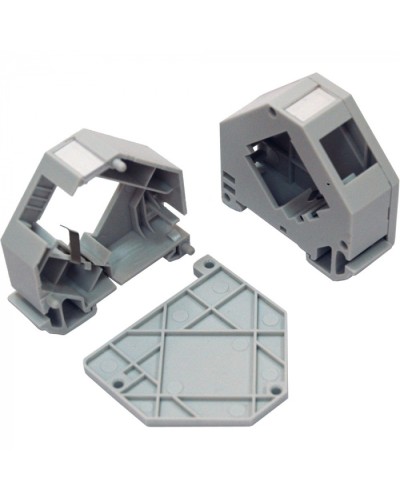 Бокс на DIN-рейку для установки модуля типа Keystone, серый LANMASTER (LAN-DRF-10K/BX-GY) в Петропавловске-Камчатском Патч-корды и пигтейлы Pintop.ru