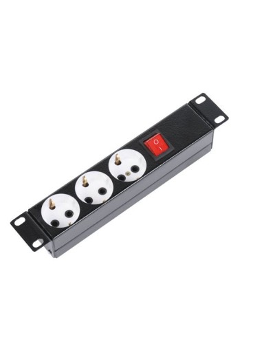 Блок силовых розеток 10 без шнура с выключателем, 3 розетки (черный) ЦМО БР-3П-10-9005 в Петропавловске-Камчатском Блоки розеток Pintop.ru