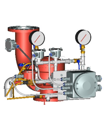 Узел управления с комбинированным приводом взрывозащищенный Спецавтоматика УУ-Д150/1,2(Р,Э24, ГО,07)-ВФ.УЗ.1 в Петропавловске-Камчатском Устройства пуска водяного пожаротушения Pintop.ru