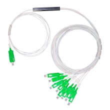 Разветвитель план 1х8 окон SC/APC 9/125 вывод 1,5м буфер 0.9мм 1260/1650 Cabeus (FCT-PLC-1/8-9-SC/A-1.5-0.9)