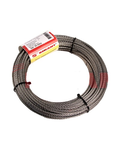 Трос нержавеющий d=3мм, моток 20 метров REXANT 09-5503 в Петропавловске-Камчатском Крепежные изделия Pintop.ru