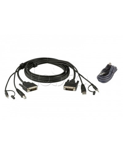 Комплект кабелей USB, DVI-D Dual Link для защищенного KVM-переключателя (3м) ATEN 2L-7D03UDX4 в Петропавловске-Камчатском Видеоусилители, Модуляторы, Делители Pintop.ru