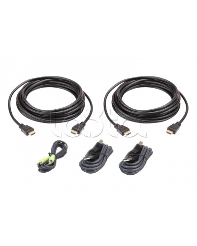 Комплект кабелей USB, HDMI, Dual Display для защищенного KVM-переключателя (3м) ATEN 2L-7D03UHX5 в Петропавловске-Камчатском Видеоусилители, Модуляторы, Делители Pintop.ru