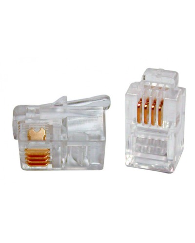 Коннектор телефонный для телефонных трубок Cabeus 4P4C в Петропавловске-Камчатском Коннекторы и разъемы Pintop.ru