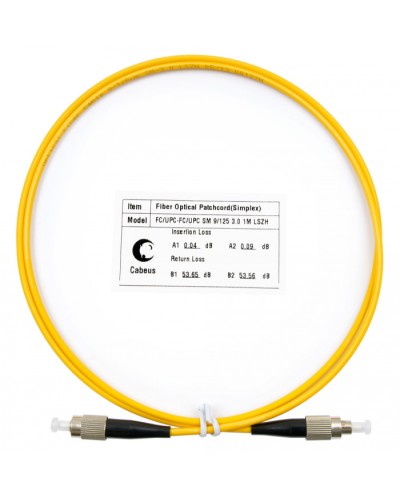 Шнур оптический simplex FC-FC 9/125 SM 1,5 м LSZH Cabeus FOP(s)-9-FC-FC-1,5M в Петропавловске-Камчатском Патч-корды оптические Pintop.ru