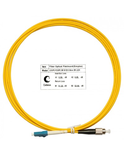 Шнур оптический simplex LC-FC 9/125 sm 2м LSZH Cabeus FOP(s)-9-LC-FC-2m в Петропавловске-Камчатском Патч-корды оптические Pintop.ru