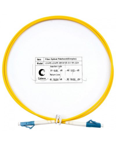Шнур оптический simplex LC-LC 9/125 SM 1 м LSZH Cabeus FOP(s)-9-LC-LC-1M в Петропавловске-Камчатском Патч-корды оптические Pintop.ru