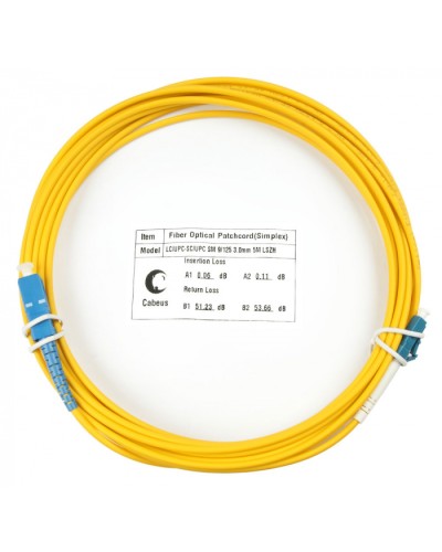 Шнур оптический simplex LC-SC 9/125 sm 20м LSZH Cabeus FOP(s)-9-LC-SC-20m в Петропавловске-Камчатском Патч-корды оптические Pintop.ru