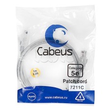 Шнур коммутационный RJ-45 кат.5е (3 м) Cabeus PC-UTP-RJ45-Cat.5e-3m-OR