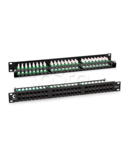 Патч-панель высокой плотности 19, 1U, 48 портов RJ-45, категория 6, Dual IDC Cabeus PLHD-48-Cat.6-Dual IDC-1U в Петропавловске-Камчатском Патч панель Pintop.ru