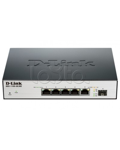 Коммутатор 6-портовый D-Link DGS-1100-06/ME/A1B в Петропавловске-Камчатском Коммутаторы Pintop.ru