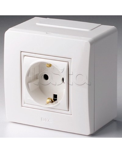 Коробка в сборе с силовой розеткой, белая DKC 10482 в Петропавловске-Камчатском Распределительные коробки Pintop.ru