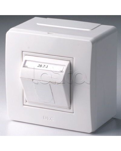 Коробка в сборе с 1 розеткой RJ45, кат.5е телефон / компьютер, коричневая розница DKC 10665B в Петропавловске-Камчатском Распределительные коробки Pintop.ru