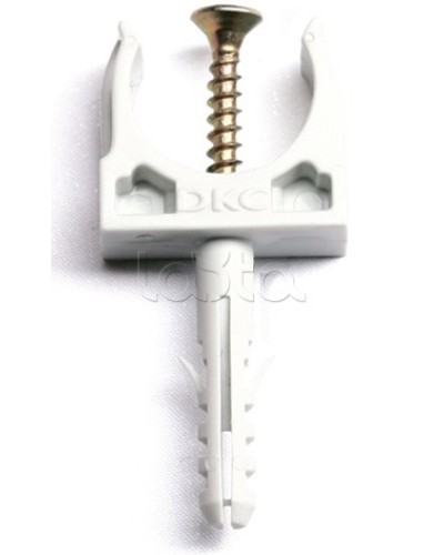 Держатель с защелкой и дюбелем, д.32 мм DKC 51332 в Петропавловске-Камчатском Держатели, клипсы, скобы Pintop.ru