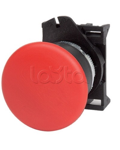 Кнопка грибовидная, прозрачная с фиксацией, красная д. 40 DKC ABHL1M4N в Петропавловске-Камчатском Аксессуары для стоек и шкафов Pintop.ru