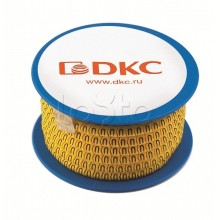 Колечко маркировочное P, 1,3-2,5мм. черное на желтом DKC AZO2PPBY