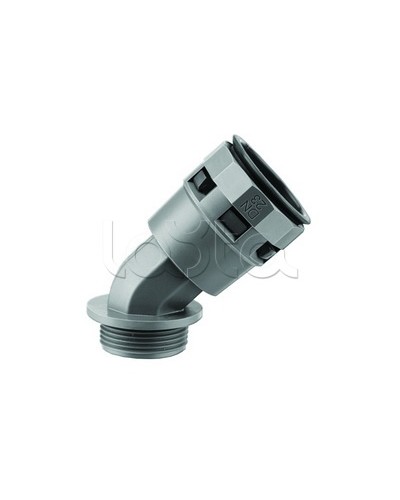 Муфта 45 грд. труба-коробка DN 23 мм, М25х1,5, полиамид, цвет черный DKC PAL23M25N в Петропавловске-Камчатском Повороты, муфты, тройники Pintop.ru