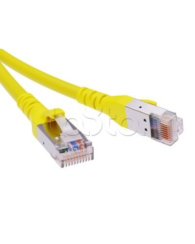 Патч-корд экранированный CAT6A SF/UTP 4х2, LSZH, желтый, 0.5м DKC RN6ASF4505YL в Петропавловске-Камчатском Патчкорды (медные) Pintop.ru