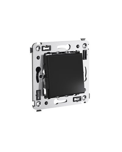 Выключатель одноклавишный в стену, Avanti, Черный квадрат DKC 4402103 в Петропавловске-Камчатском Аксессуары для кабель-канала Pintop.ru