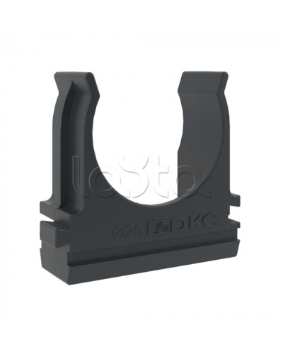 Держатель с защелкой D=25 (Черный) DKC (51025N) в Петропавловске-Камчатском Держатели, клипсы, скобы Pintop.ru