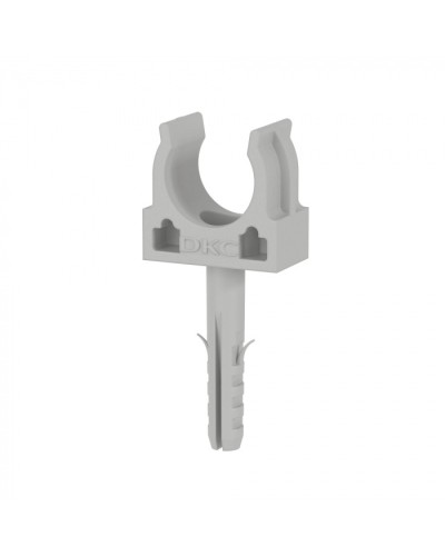 Держатель с защёлкой и дюбелем, в комплекте с винтом розница D16 (100 шт/уп) DKC (51316R) в Петропавловске-Камчатском Держатели, клипсы, скобы Pintop.ru