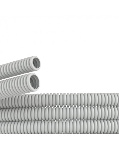 Труба ПВХ гибкая гофр. д.40мм, тяжёлая без протяжки, цвет серый DKC 90540 в Петропавловске-Камчатском Труба гофрированная Pintop.ru