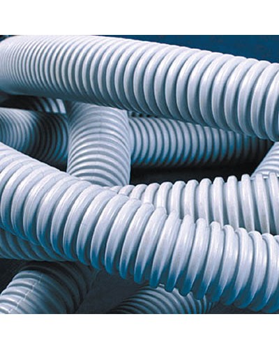 Труба ПВХ гибкая гофр. д.20мм, лёгкая с протяжкой, 25м, цвет серый DKC 9192025 в Петропавловске-Камчатском Гладкая труба Pintop.ru