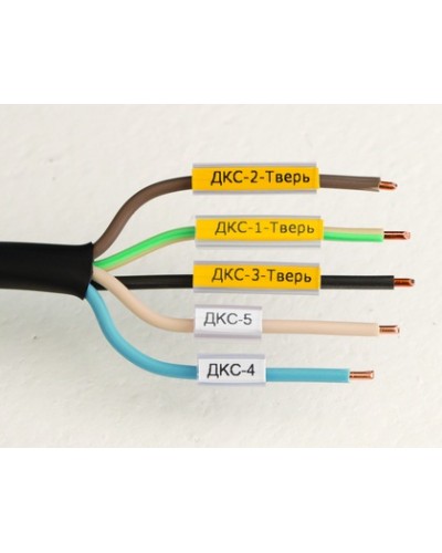 Маркировка для провода, гибкая, для трубочек. 4х18мм. Желтая DKC NUTFL18Y в Петропавловске-Камчатском Крепежные изделия Pintop.ru