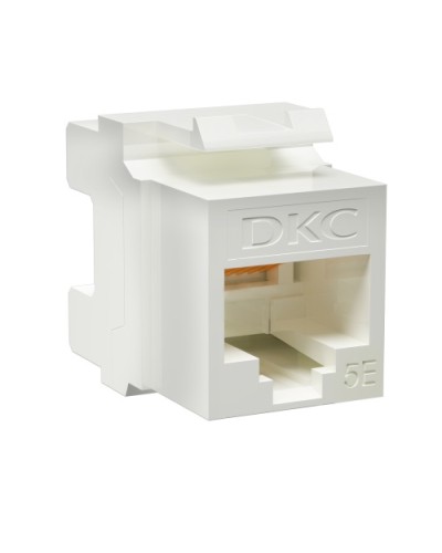 Модуль Keystone RJ45 CAT5E неэкранированный, 180 градусов, белый (форм-фактор A10) DKC RNK5EU180WH в Петропавловске-Камчатском Модули Keystone Pintop.ru