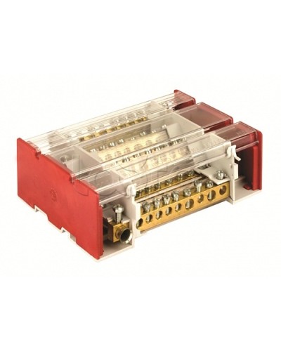 Блок распределительный на DIN рейку c выносной клеммой 4р 160А, 7х7мм 1х8мм 1х9мм 1х12мм DKC BD3160104 в Петропавловске-Камчатском Аксессуары для стоек и шкафов Pintop.ru