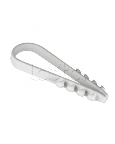 Дюбель-хомут для круглого кабеля (19-25мм) белый (100шт.) EKF PROxima (plc-ncc-19x25w) в Петропавловске-Камчатском Крепеж: Дюбели, шурупы, саморезы Pintop.ru