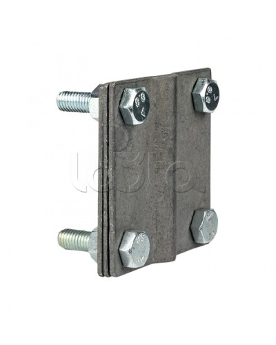 Зажим полоса 40 - прут 10 (3 пластины 70x70мм) HZ EKF (lp-g3101) в Петропавловске-Камчатском Крепежные изделия Pintop.ru