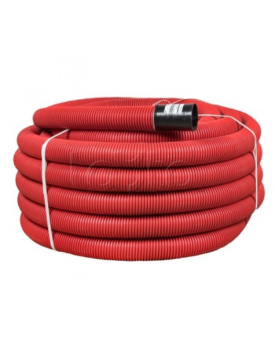 Труба гофр. двустенная ПНД/ПНД гибкая с протяжкой d75 мм (50 м) красная EKF-Plast (tg2st-75-50m) в Петропавловске-Камчатском Труба гофрированная Pintop.ru