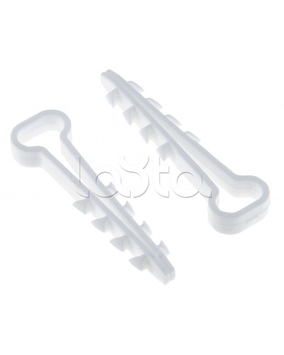 Дюбель-хомут (5х10 мм) для плоского кабеля белый (100 шт.) EKF PROxima (plc-cd1-5x10w) в Петропавловске-Камчатском Крепеж: Дюбели, шурупы, саморезы Pintop.ru