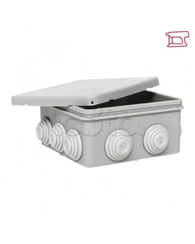 Коробка распред. КМР-030-014 с крышкой (100х100х50), 10 мембр. вводов IP55 EKF (plc-kmr-030-014-r) в Петропавловске-Камчатском Распределительные коробки Pintop.ru