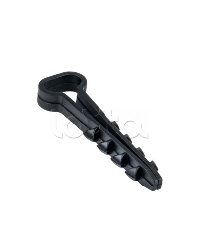 Дюбель-хомут (5х10 мм) для плоского кабеля черный (100 шт.) EKF PROxima (plc-cd1-5x10b) в Петропавловске-Камчатском Крепеж: Дюбели, шурупы, саморезы Pintop.ru