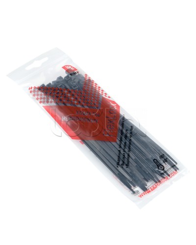 Хомут P6.6 стандартный (ч), 3.6x150 (50шт) FlexLock PROxima EKF (plc-fl-ctsb-3.6x150-r) в Петропавловске-Камчатском Стяжки-хомуты Pintop.ru