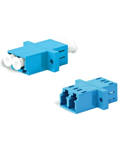 Адаптер оптический проходной LC/UPC-LC/UPC, SM, duplex, корпус пластиковый, синий, белые колпачки LC/UPC-LC/UPC Hyperline FA-P11Z-DLC/DLC-N/WH-BL в Петропавловске-Камчатском Проходные адаптеры и розетки оптические Pintop.ru